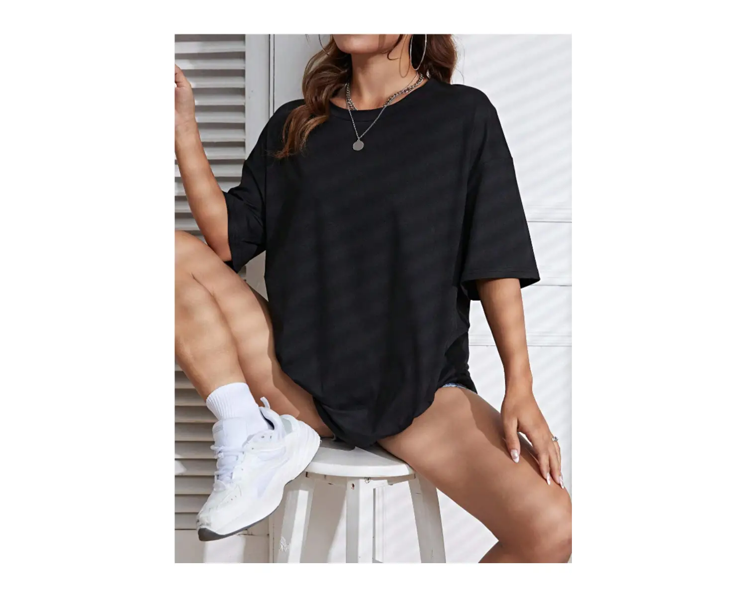 Unisex Kadın/Erkek Düz Renkli Özel Baskılı Oversize Pamuk Penye Bisiklet Yaka T-Shirt