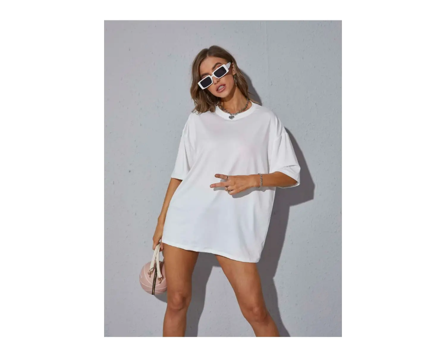 Unisex Kadın/Erkek Düz Renkli Özel Baskılı Oversize Pamuk Penye Bisiklet Yaka T-Shirt