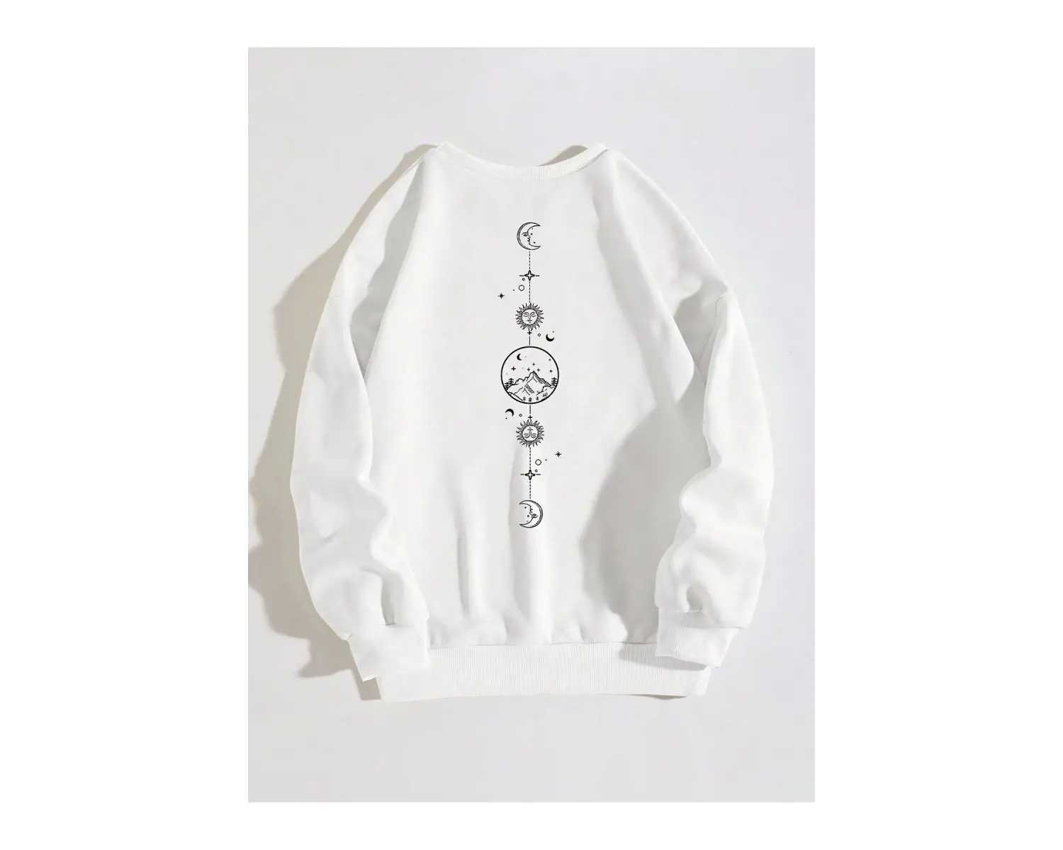 Unisex Kadın/Erkek Grafik Desenli Sweat