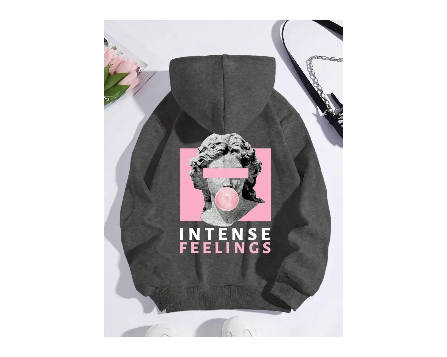 Unisex Kadın/Erkek Harajuka Sokakt Yazılı Grafik Sweat