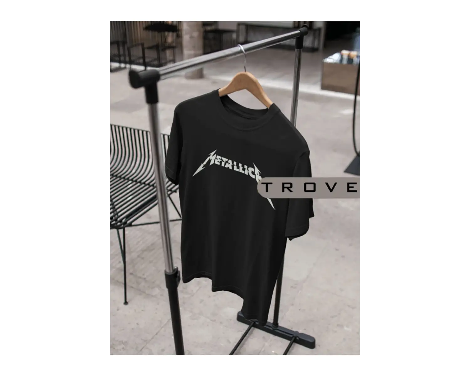 Unısex Kadın Erkek Metallıca %100 Pamuk Baskılı Siyah Beyaz T-shirt