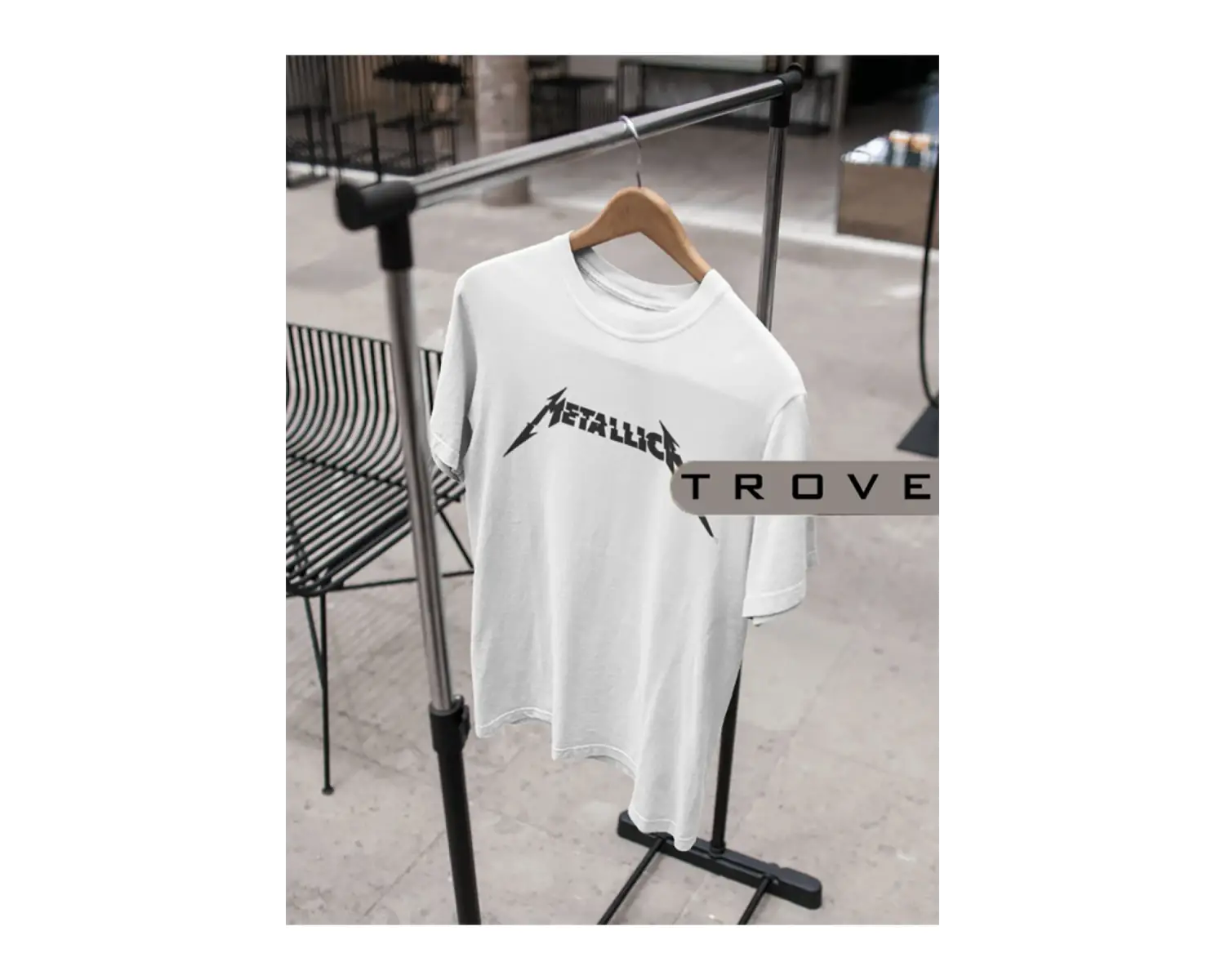 Unısex Kadın Erkek Metallıca %100 Pamuk Baskılı Siyah Beyaz T-shirt