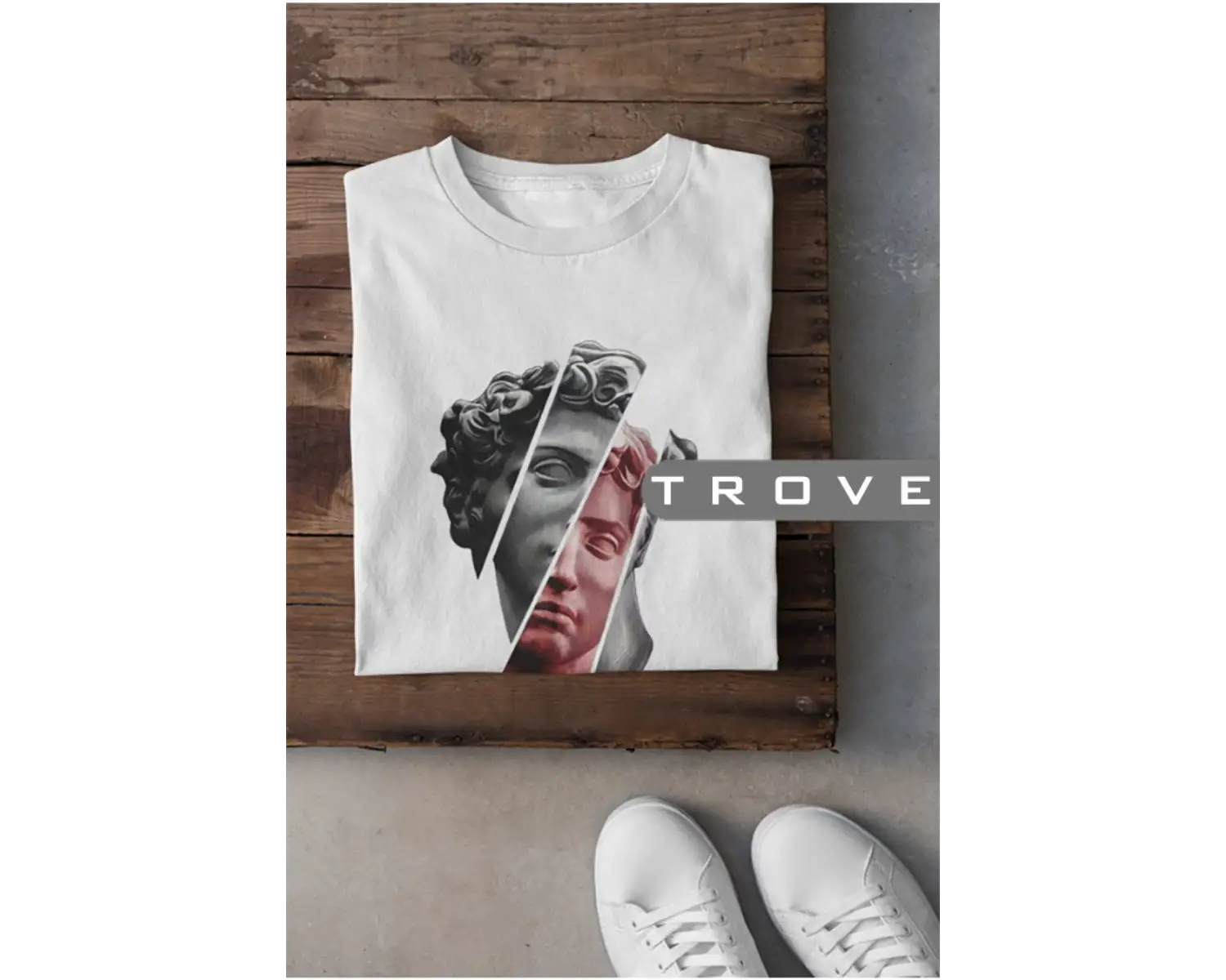 Unısex Kadın Erkek Mitoloji Heykel Rönesans Siyah Beyaz Tasarım Baskılı %100 Pamuk T-shirt