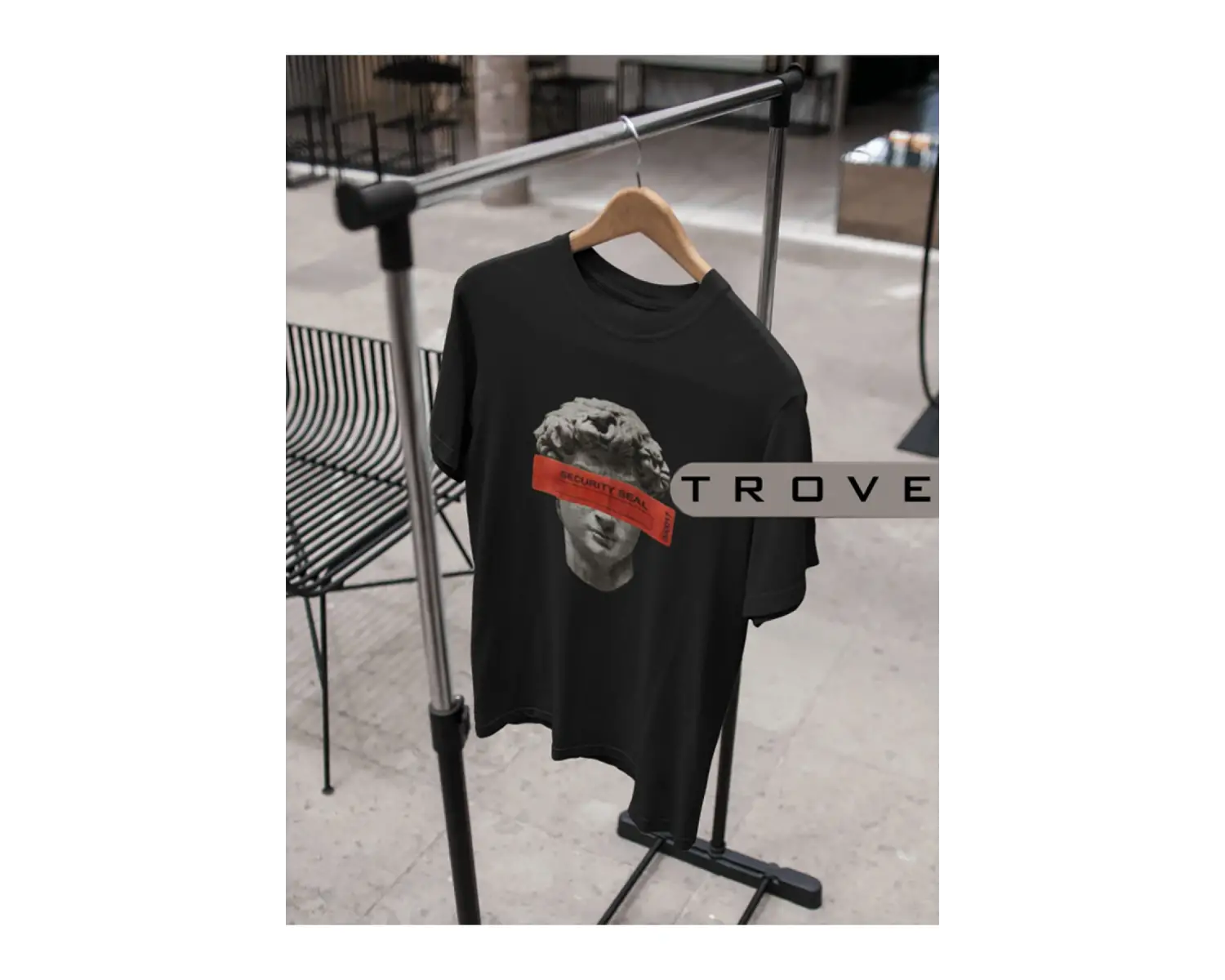 Unısex Kadın Erkek Mitoloji Tanrı Sansür %100 Pamuk Baskılı Siyah Beyaz T-shirt