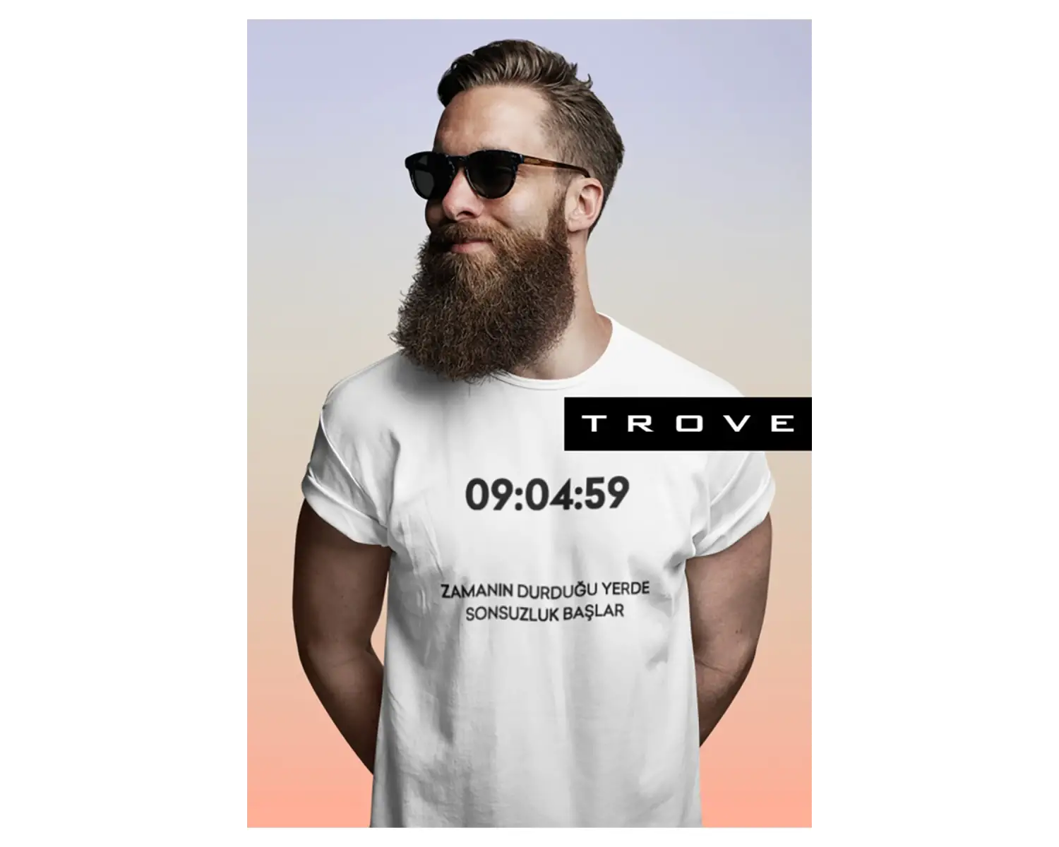 Unısex Kadın Erkek Mustafa Kemal Atatürk Zaman Sonsuzluk 09.04.59 % 100 Pamuk Tasarım T-shirt