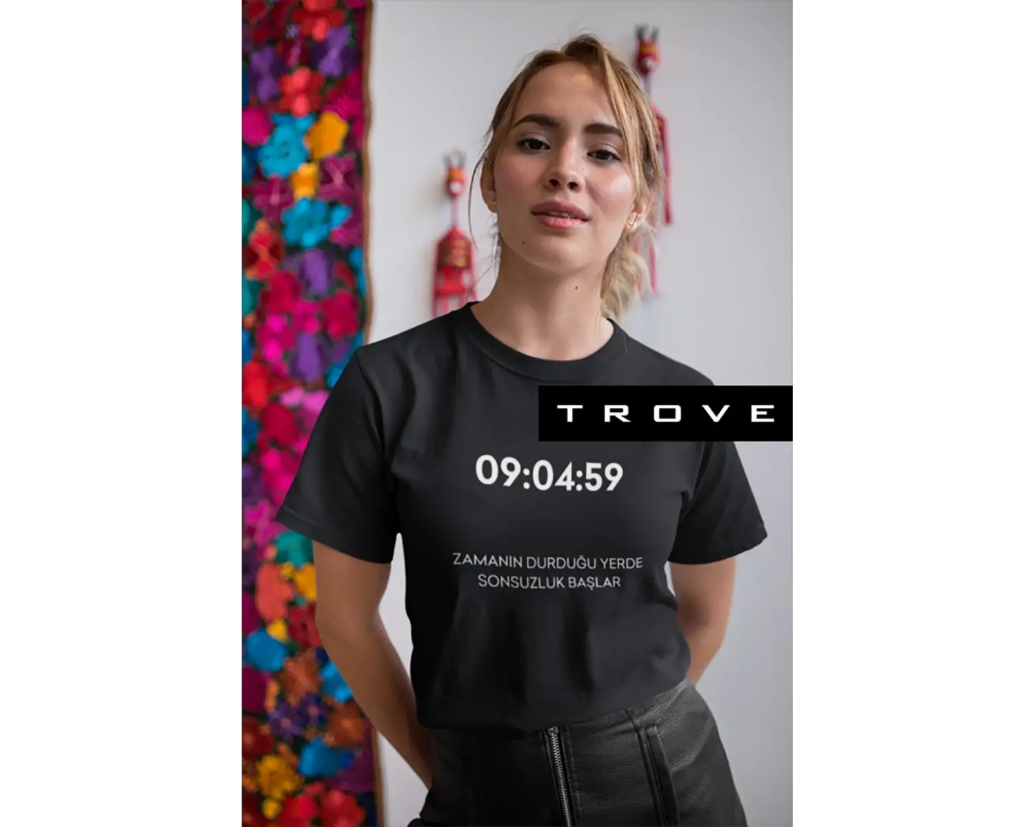 Unısex Kadın Erkek Mustafa Kemal Atatürk Zaman Sonsuzluk 09.04.59 % 100 Pamuk Tasarım T-shirt