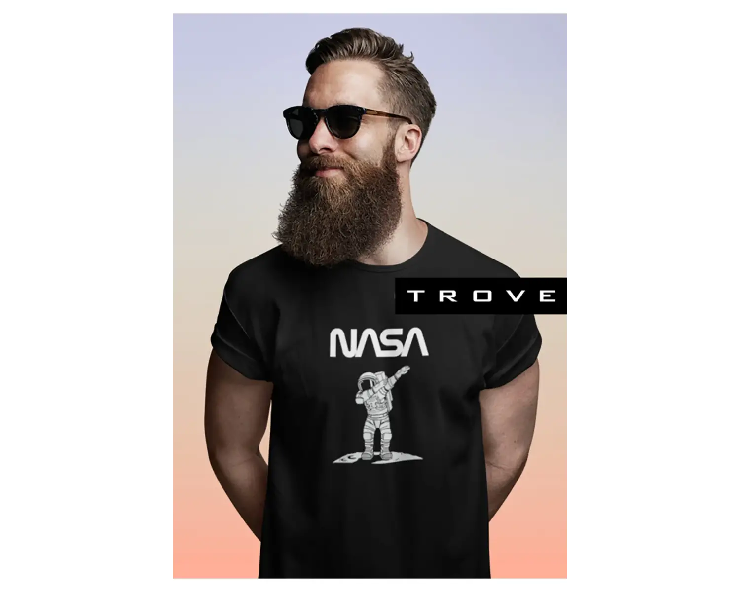 Unısex Kadın Erkek Nasa Çılgın Astronot % 100 Pamuk Tasarım T-shirt