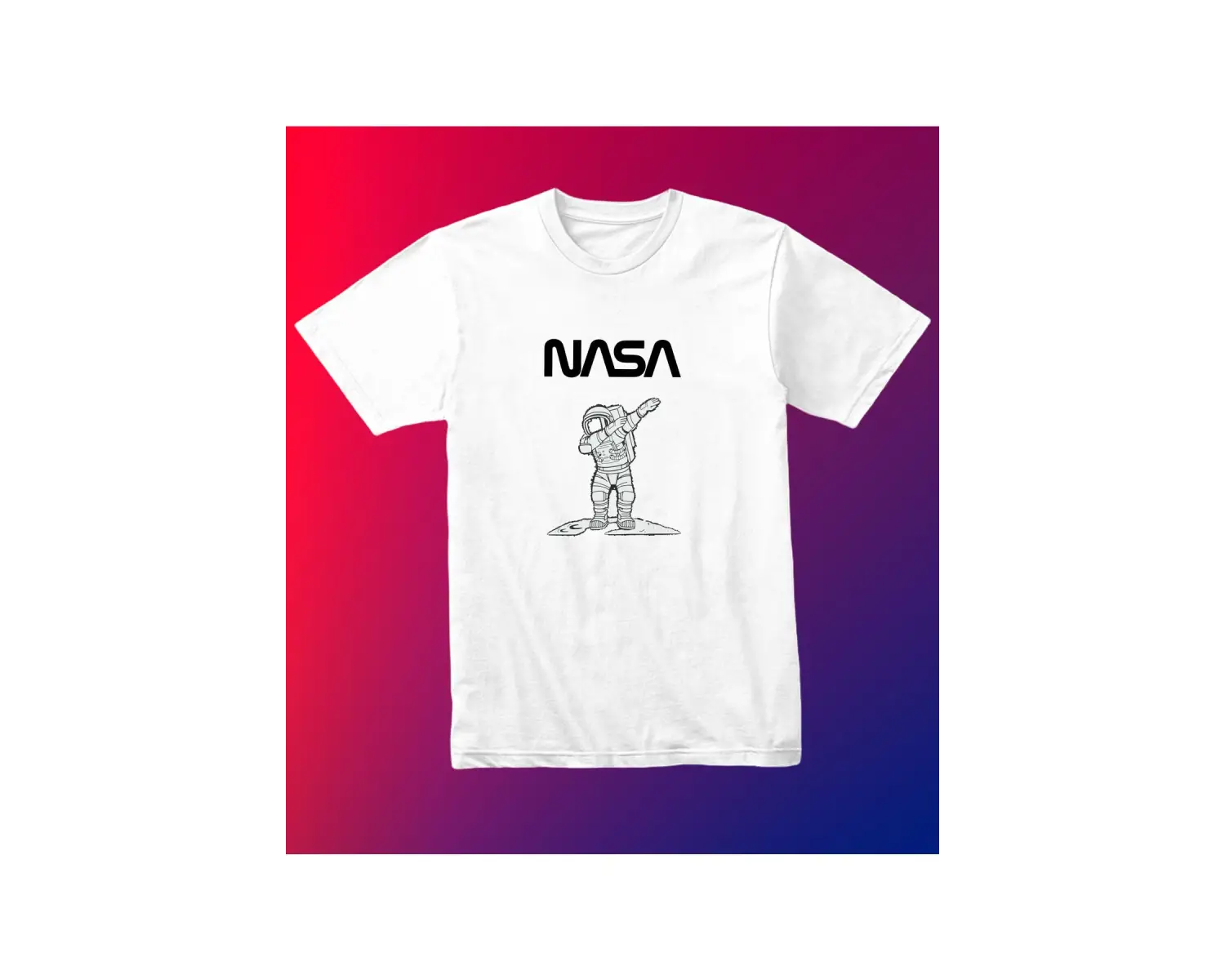 Unısex Kadın Erkek Nasa Çılgın Astronot % 100 Pamuk Tasarım T-shirt
