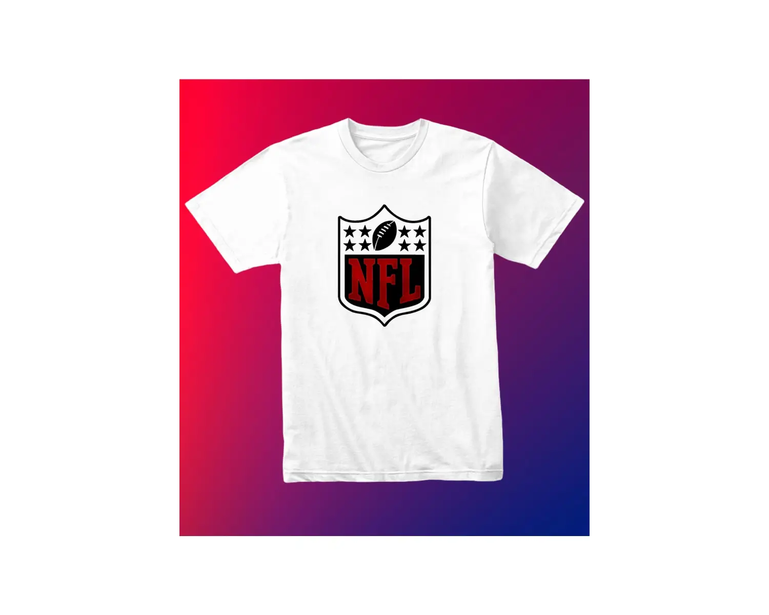 Unısex Kadın Erkek Nfl Amerikan Futbolu Canton Baskılı Siyah Beyaz % 100 Pamuk Tasarım T-shirt