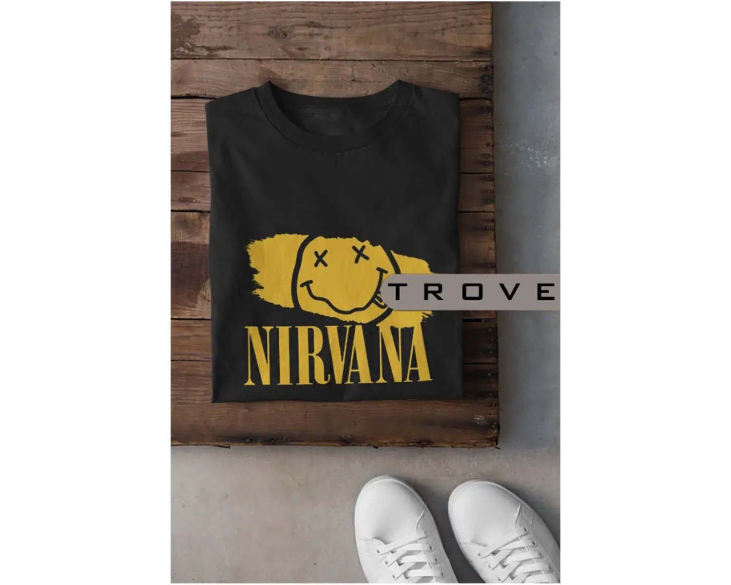 Unısex Kadın Erkek Nırvana Grunge Musıc 1994 %100 Pamuk Baskılı Siyah Beyaz T-shirt