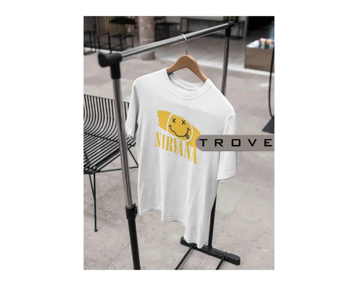 Unısex Kadın Erkek Nırvana Grunge Musıc 1994 %100 Pamuk Baskılı Siyah Beyaz T-shirt