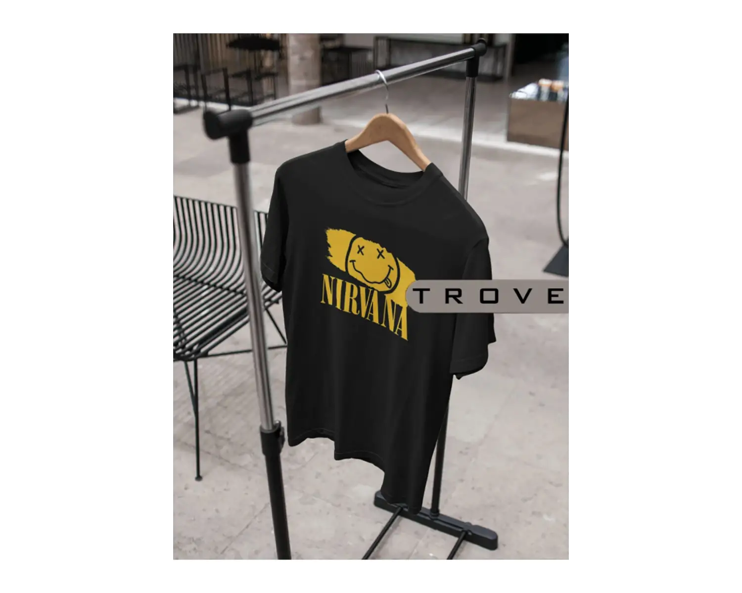 Unısex Kadın Erkek Nırvana Grunge Musıc 1994 %100 Pamuk Baskılı Siyah Beyaz T-shirt