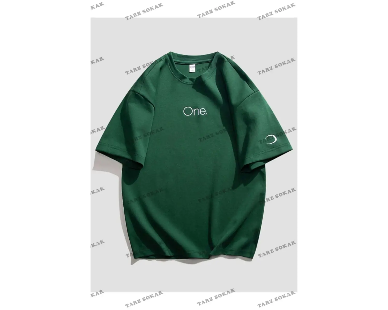 Unisex Kadın/Erkek ONE Renkli Özel Baskılı Oversize Penye