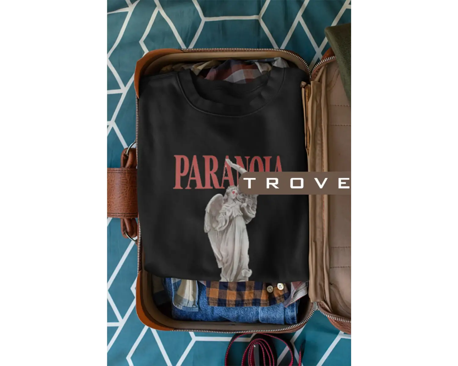 Unısex Kadın Erkek Paranoıa Mitoloji Heykel Standart Comfort Uzun Kollu %100 Pamuk Sweatshirt Beyaz