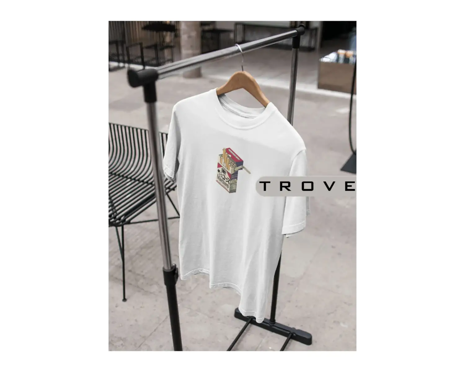 Unısex Kadın Erkek Sigara Paket Tasarım Japon %100 Pamuk Baskılı Siyah Beyaz T-shirt