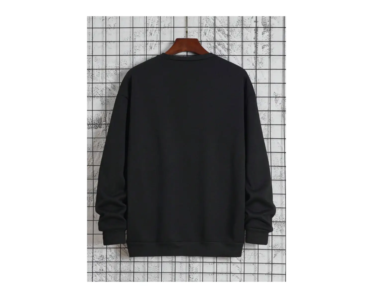 Unisex Kadın/Erkek Siyah Anime Yaşam Oversize Bisiklet Yaka Pamuklu Sweatshirt