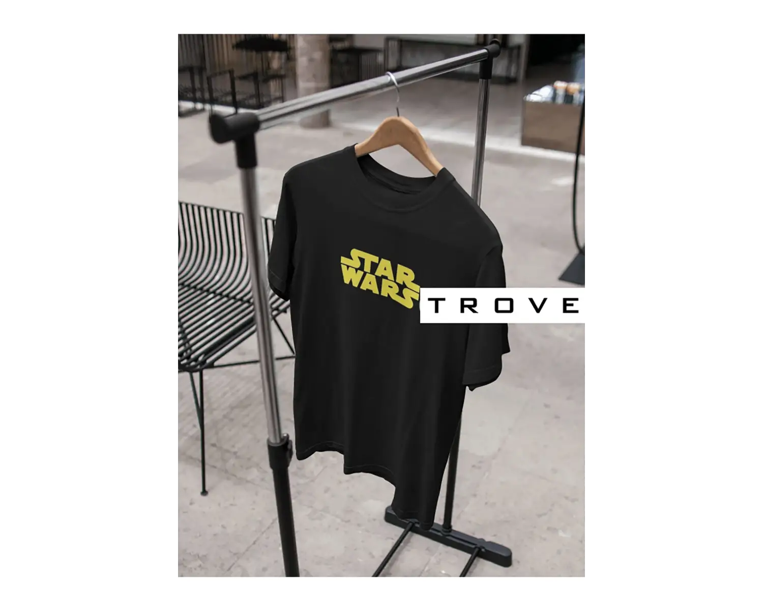 Unısex Kadın Erkek Star Wars Siyah Beyaz Tasarım Baskılı %100 Pamuk T-shirt