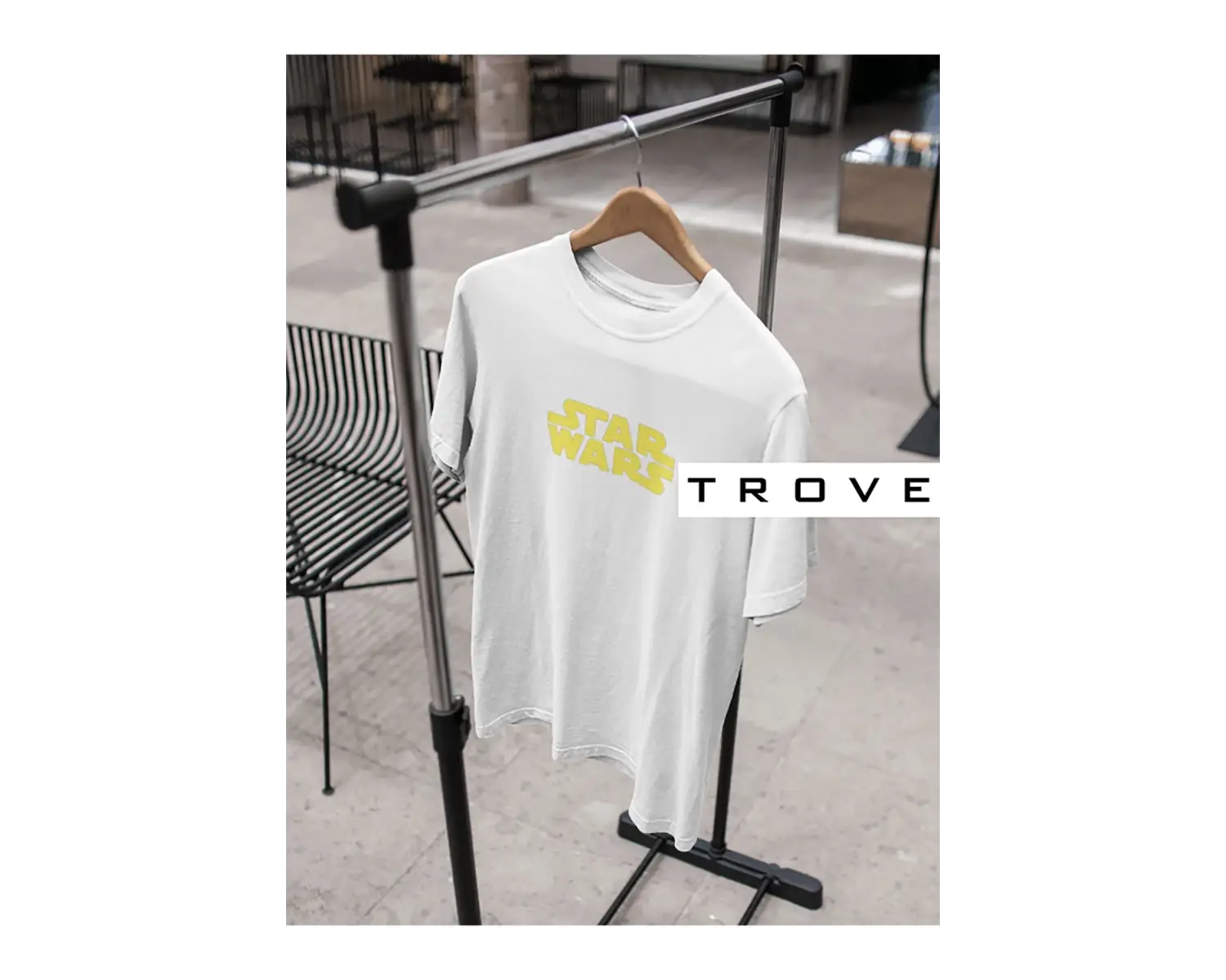 Unısex Kadın Erkek Star Wars Siyah Beyaz Tasarım Baskılı %100 Pamuk T-shirt