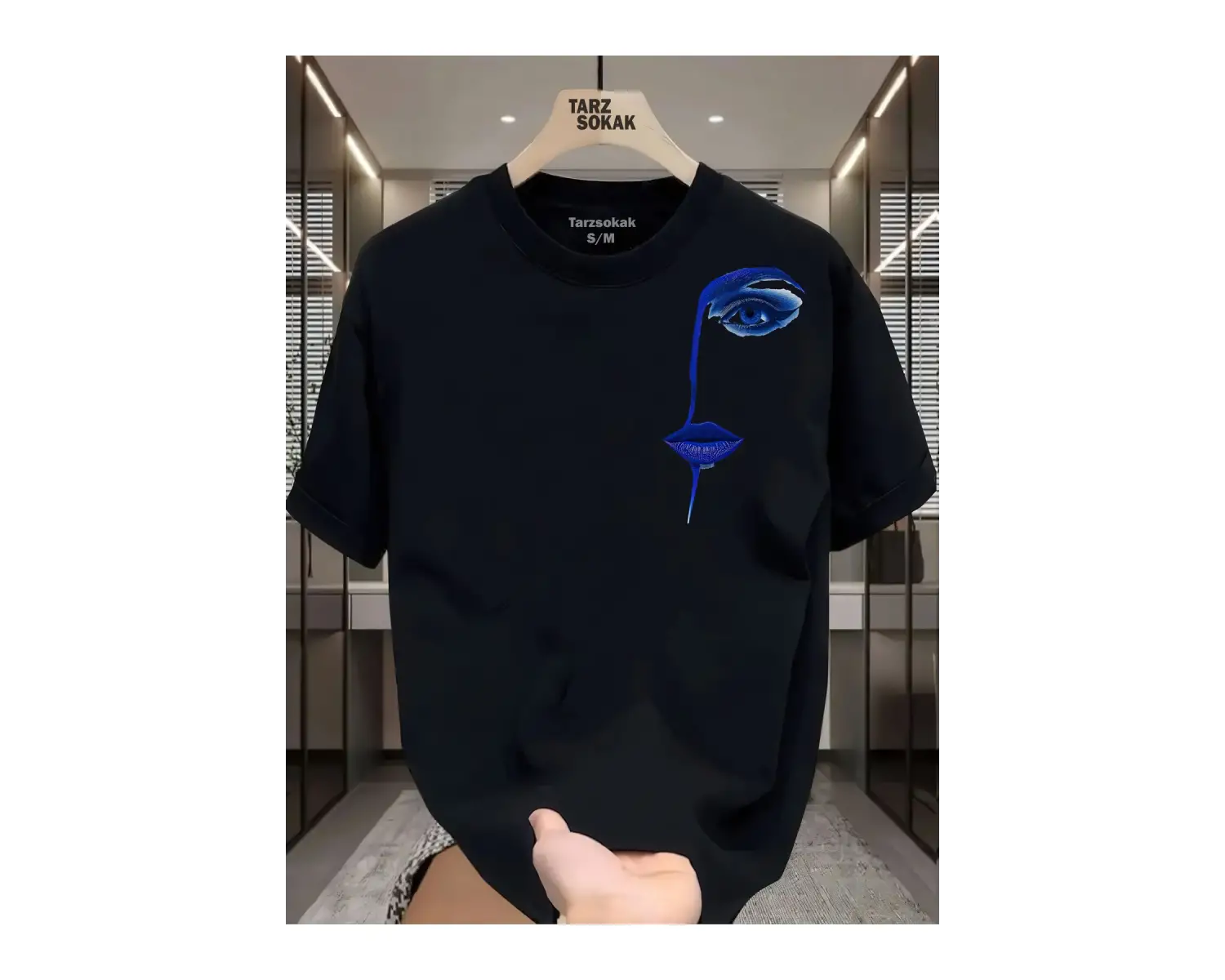 UNİSEX Kod 14 Eyelash Desen T-shirt