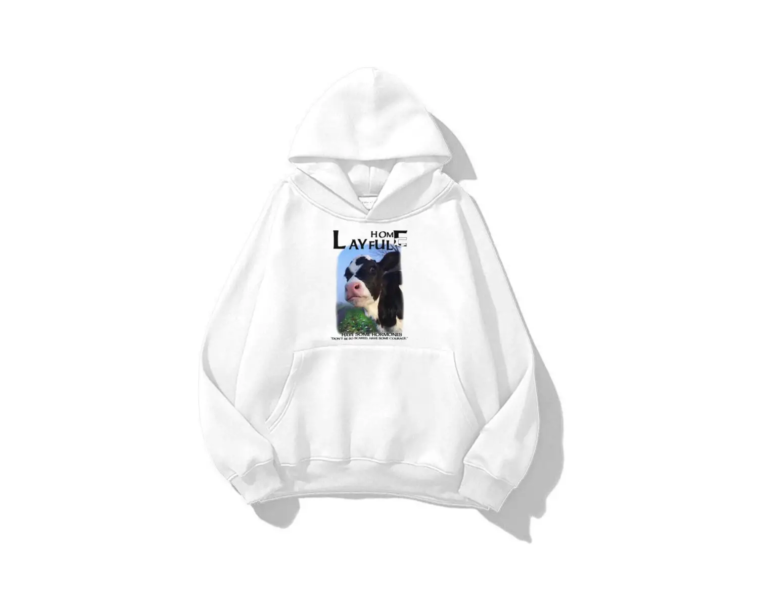 Unisex Layful By Sweatshirt Hoodie Beyaz