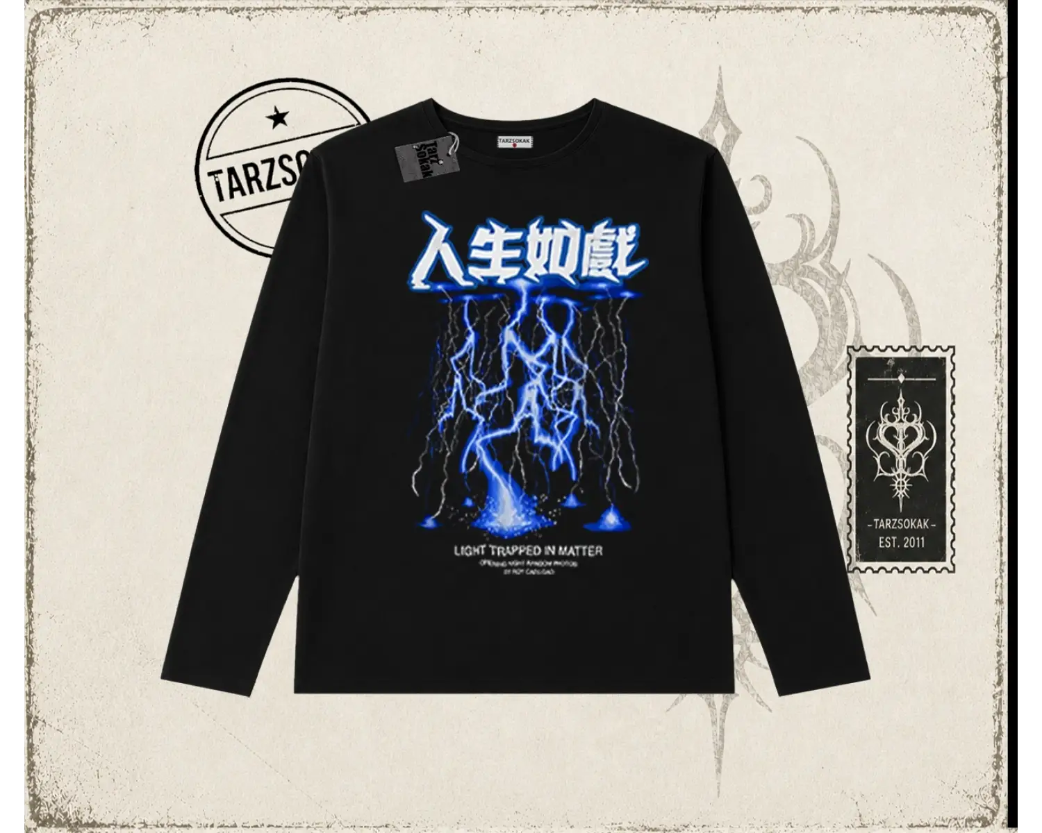 Unisex Light Trapped In Matter Biskilet Yaka  Long Sleeve Beyaz