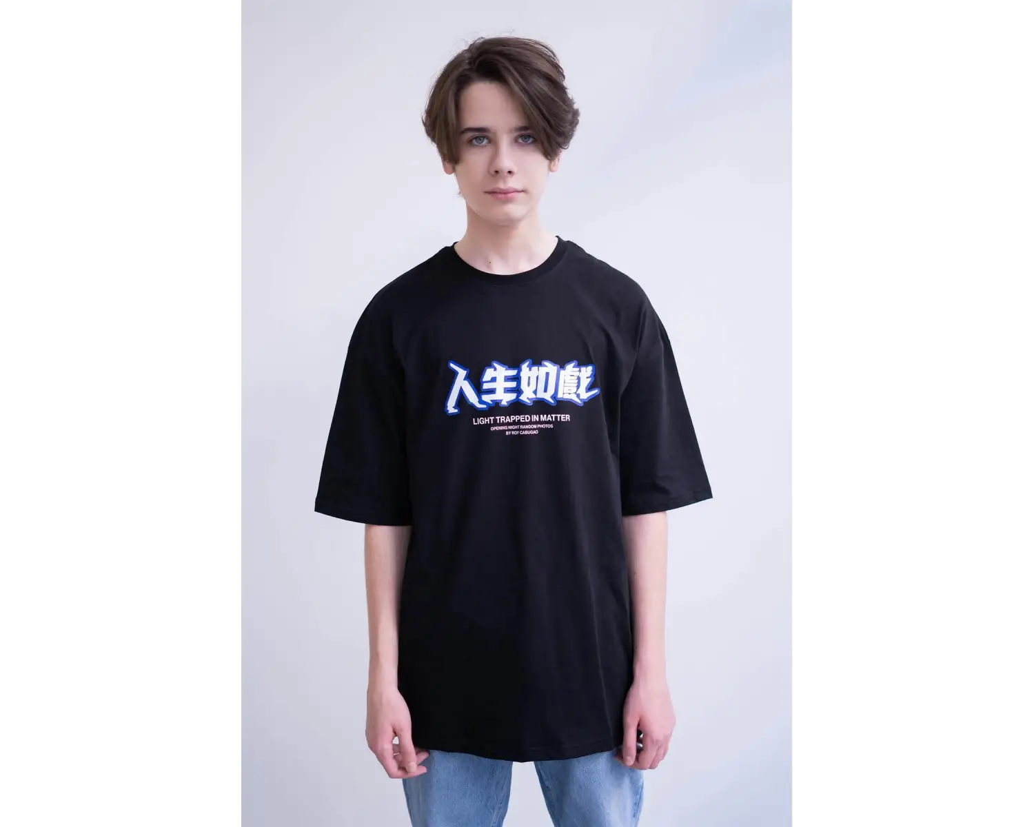 Unisex Light Trapped In Matter Siyah Tshirt