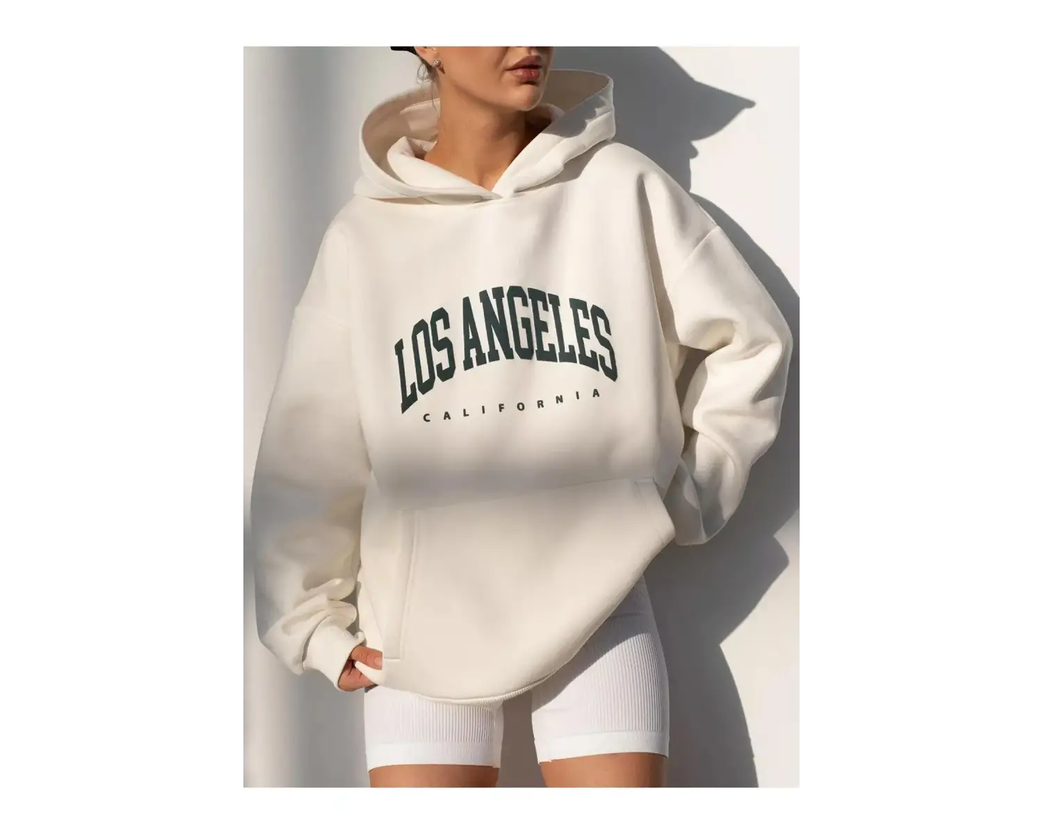 Unisex Los Angeles Sweatshirt Beyaz