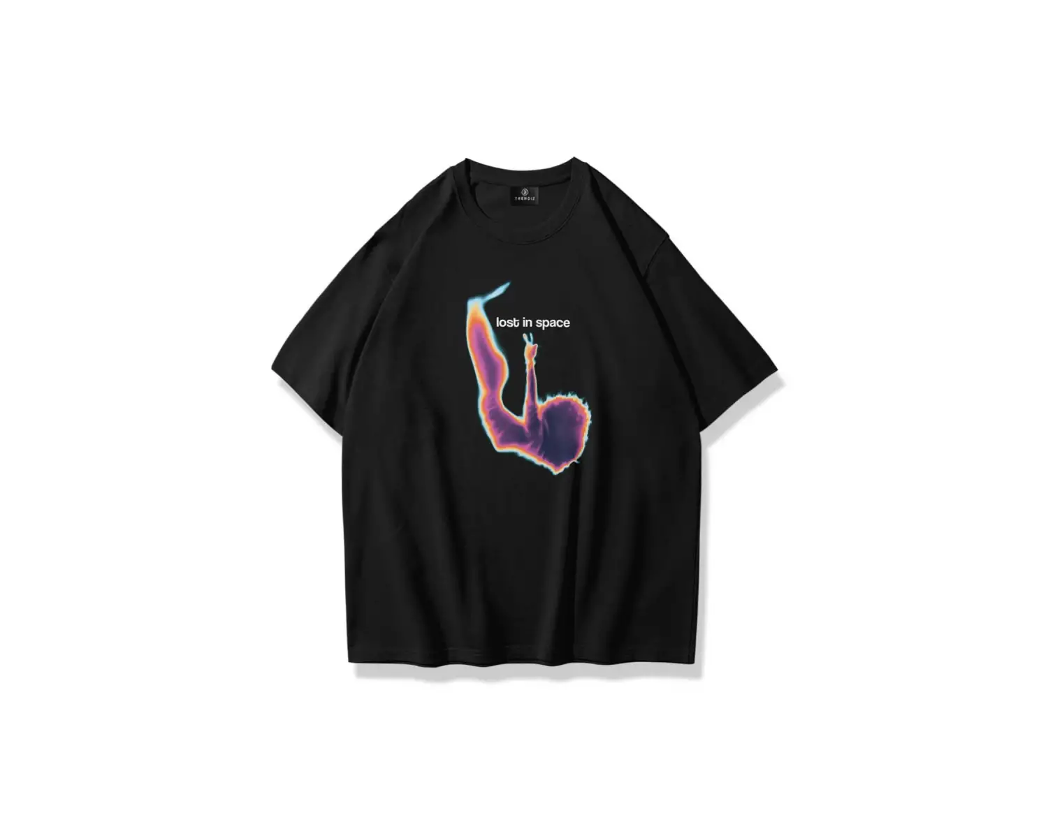 Unisex Lost In Space Tshirt Siyah