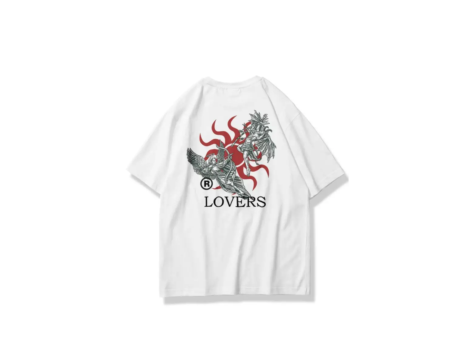 Unisex Lovers Tshirt Beyaz