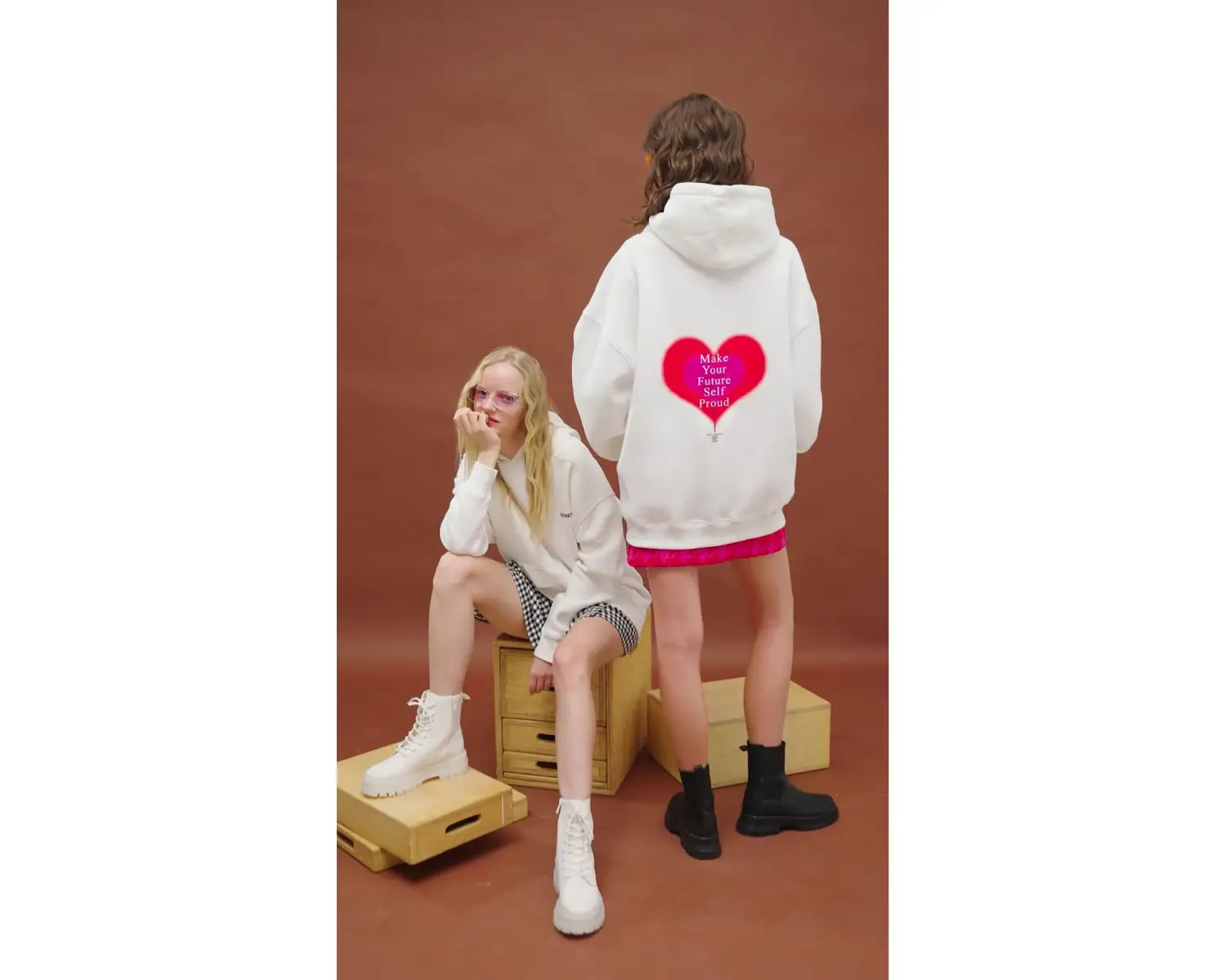 Unisex Make Your Future Sweatshirt Hoodie Beyaz