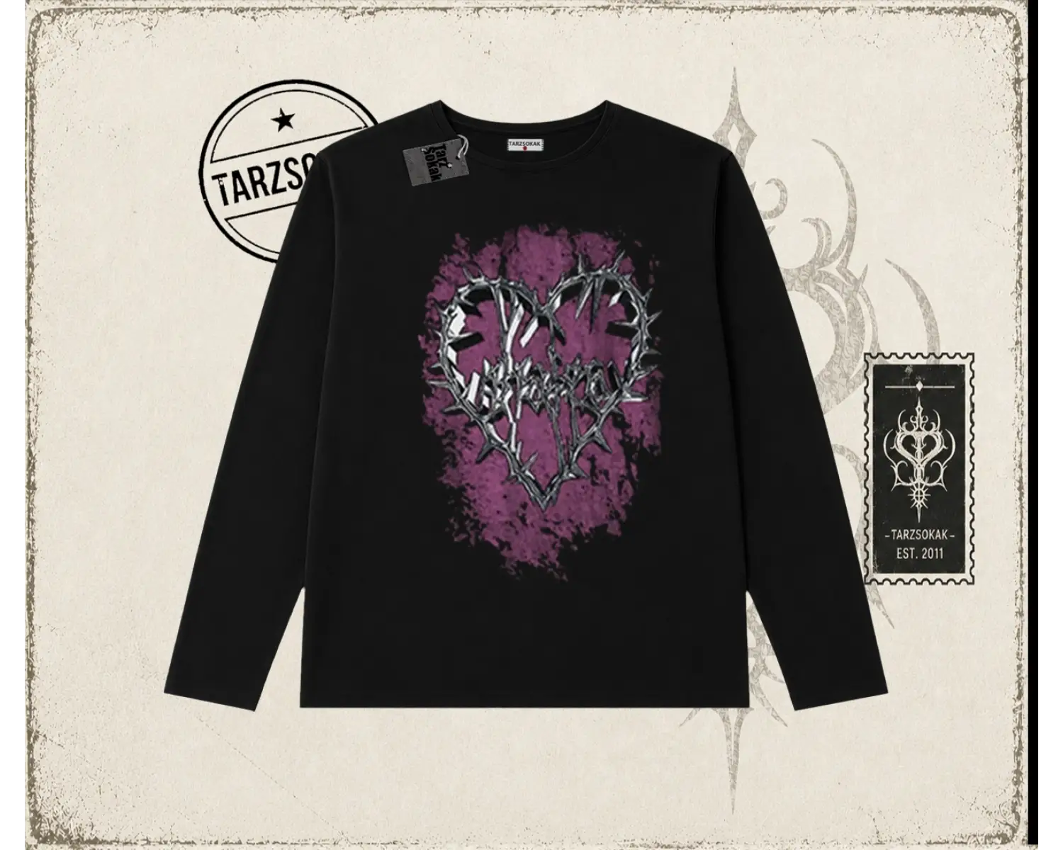 Unisex Money Temptation Biskilet Yaka  Long Sleeve Beyaz