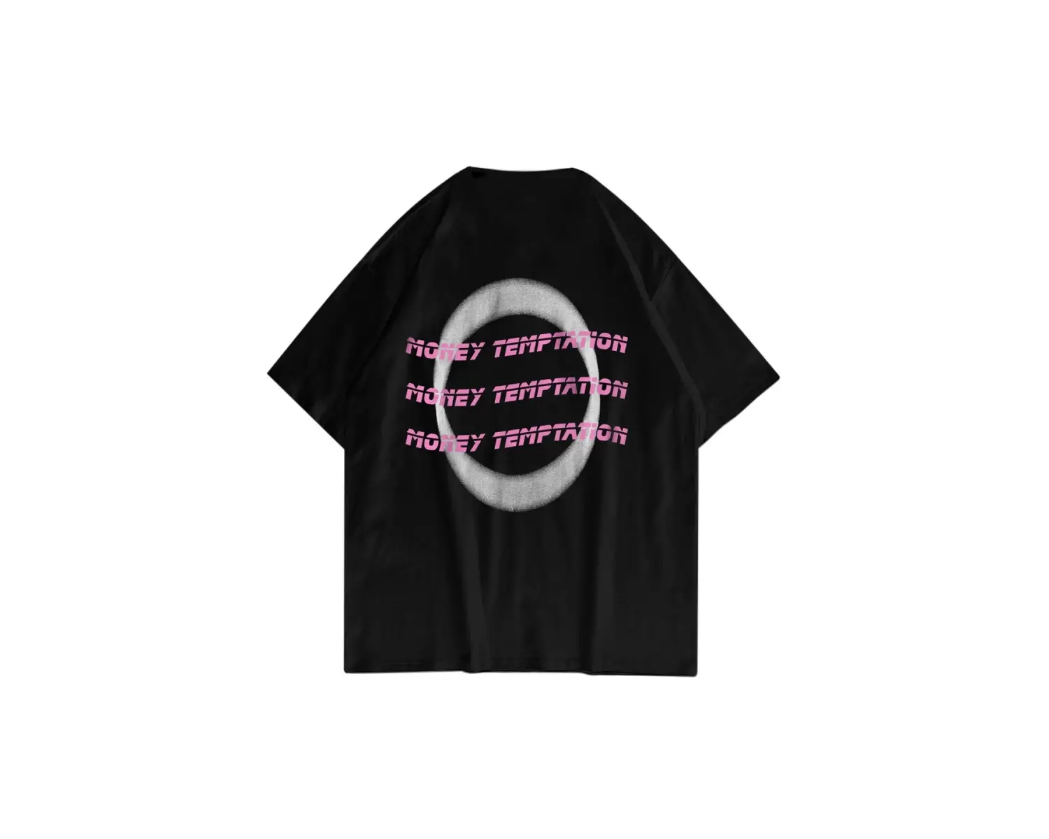 Unisex Money Temptation Siyah Tshirt