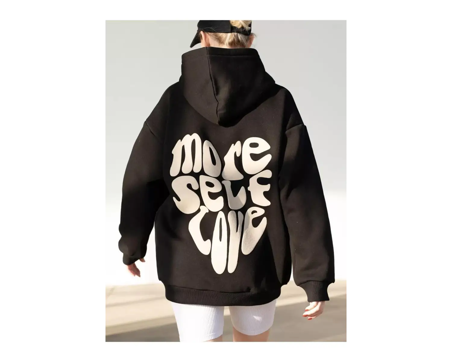 Unisex More Self Love Sweatshirt Siyah