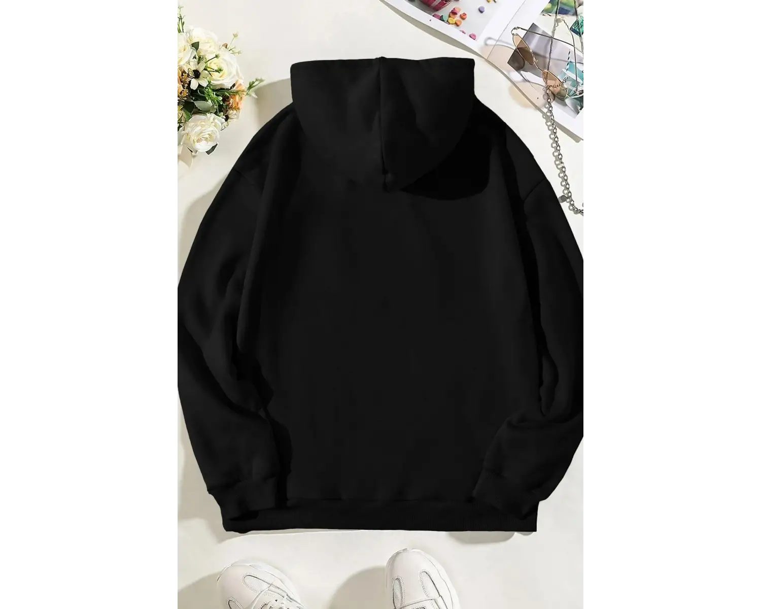 Unisex Nasa Baskılı Sweatshirt KP-BEYAZ-GEMI