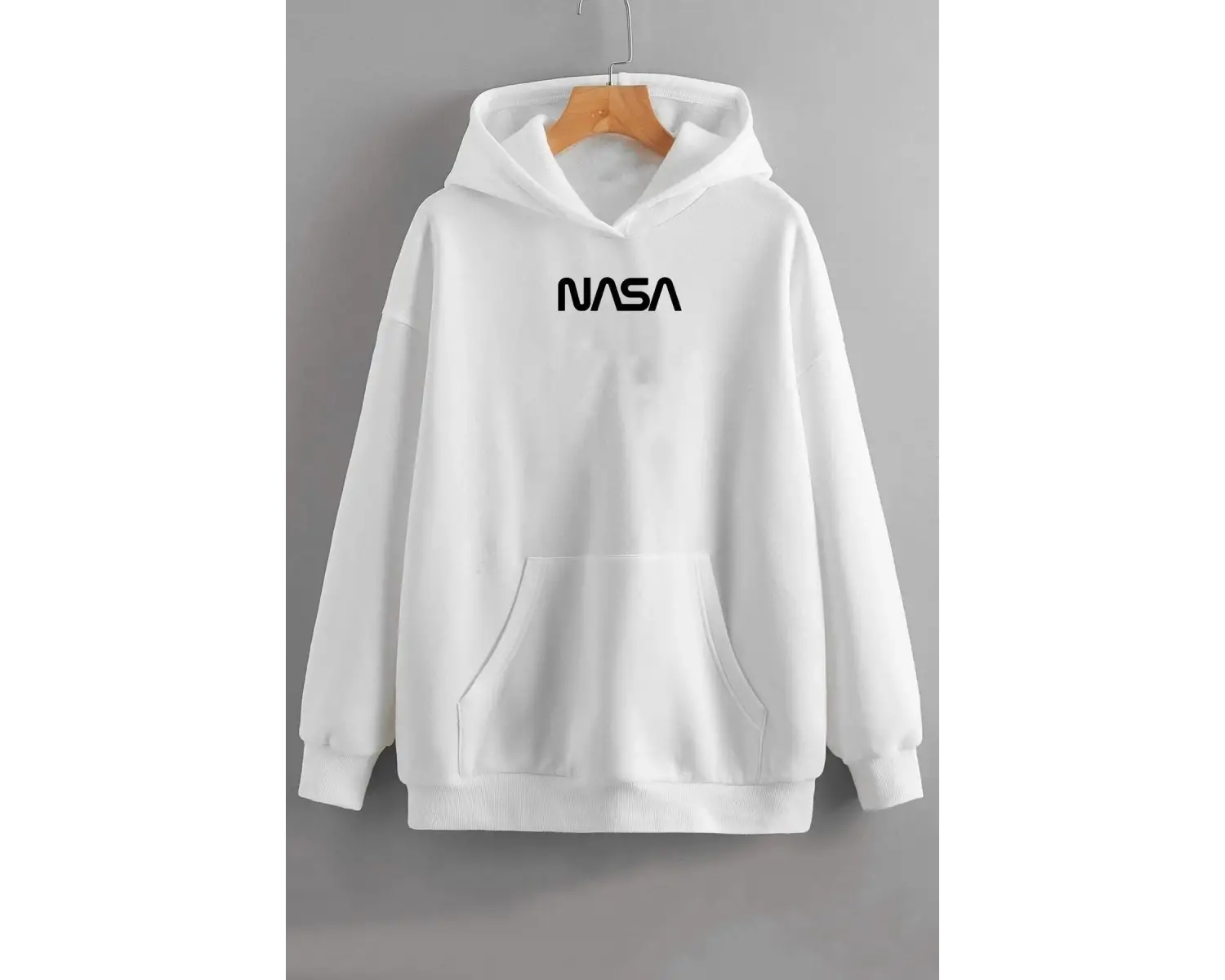 Unisex Nasa Baskılı Sweatshirt KPP-Siyah-NS(Yazı)