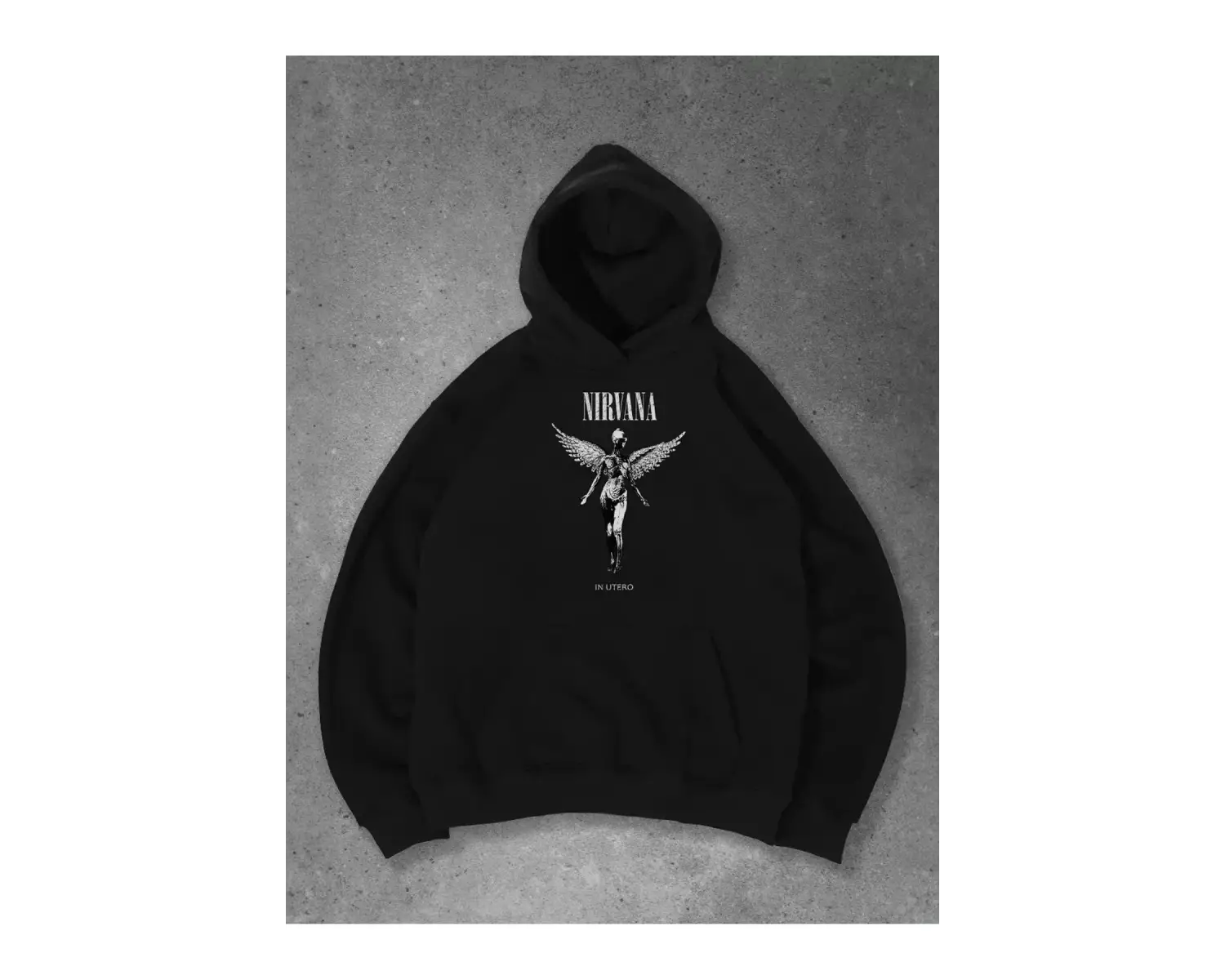 Unisex Nirvana in Utero Sweatshirt Siyah