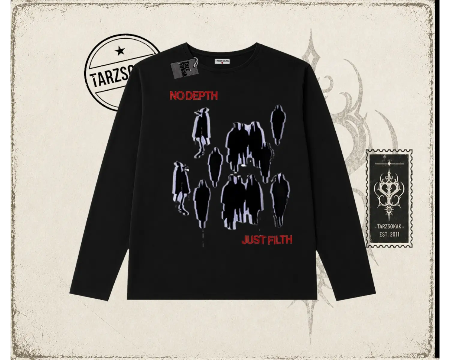 Unisex No Depth Biskilet Yaka  Long Sleeve Beyaz