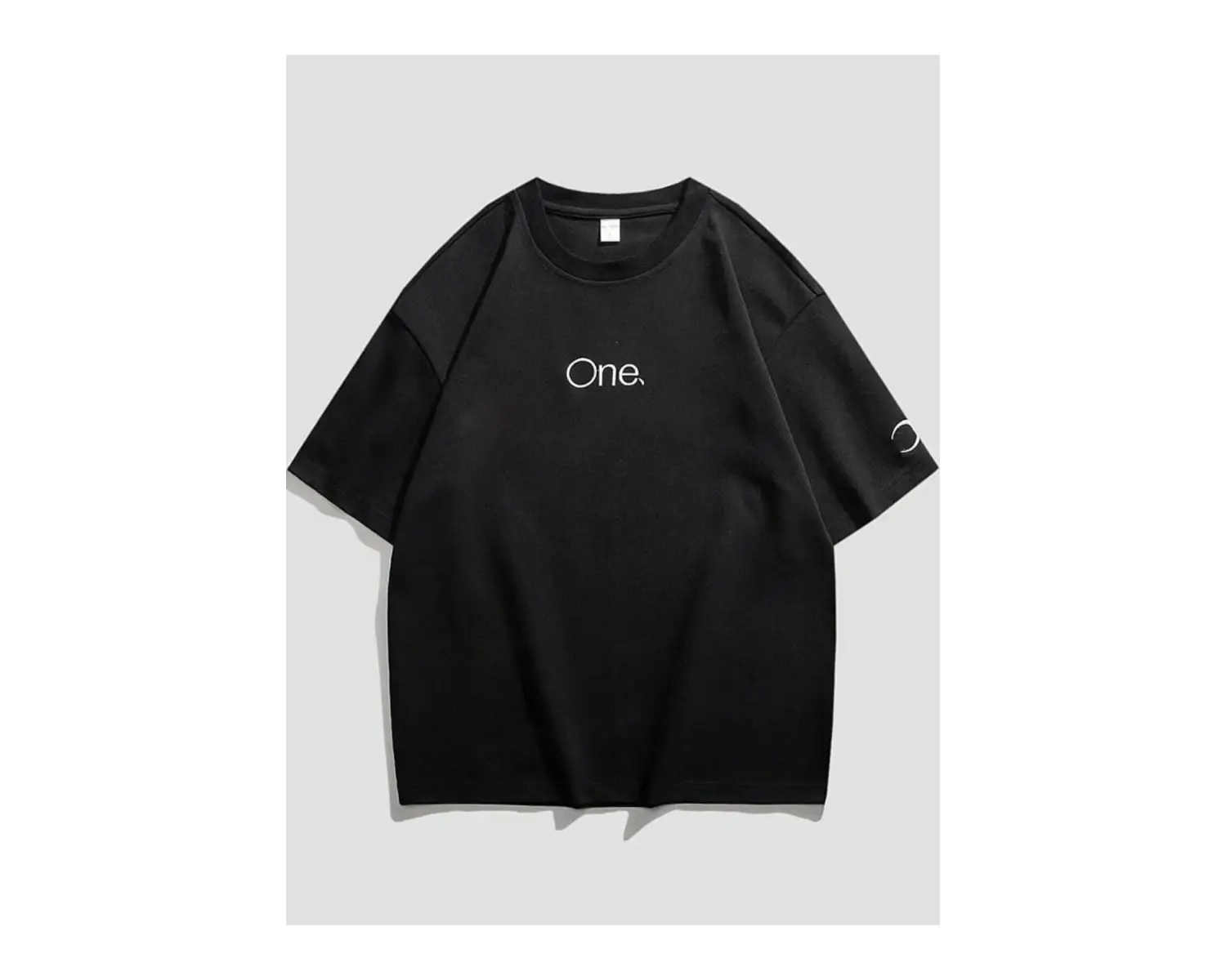 Unisex One Kol Hilal Baskılı Oversize %100 Pamuk