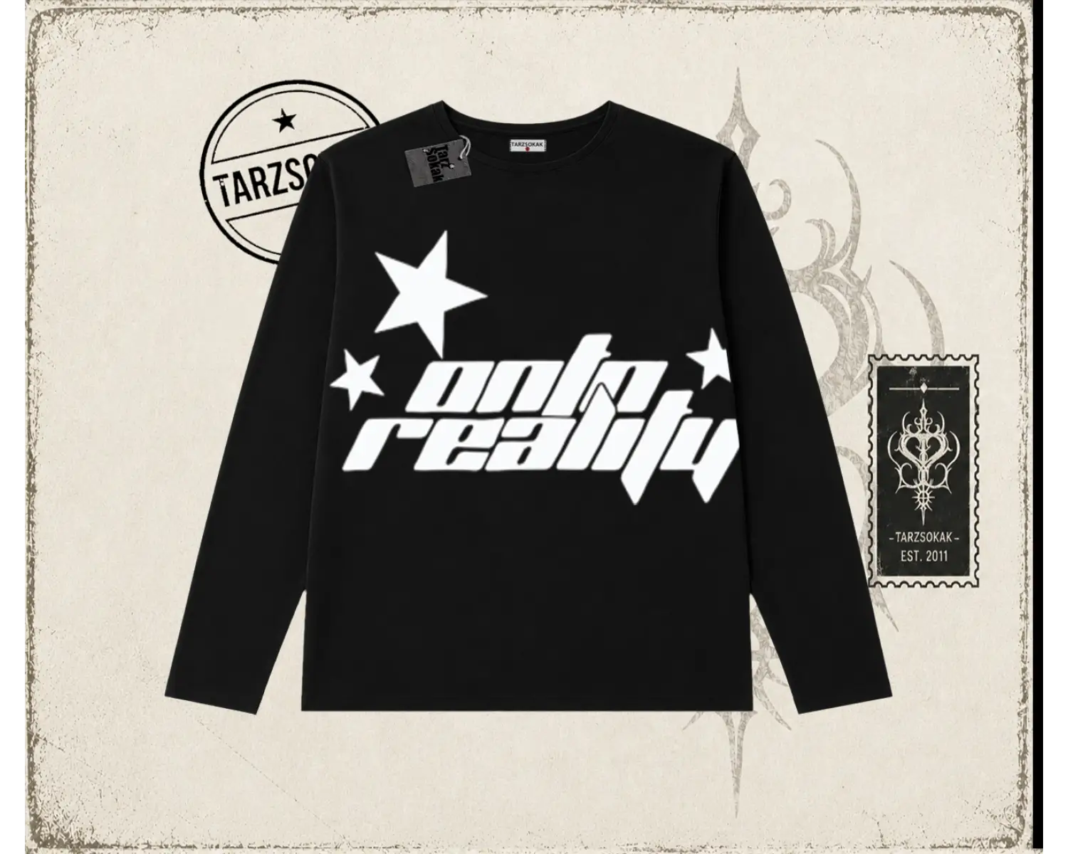 Unisex Onto Reality Biskilet Yaka  Long Sleeve Beyaz