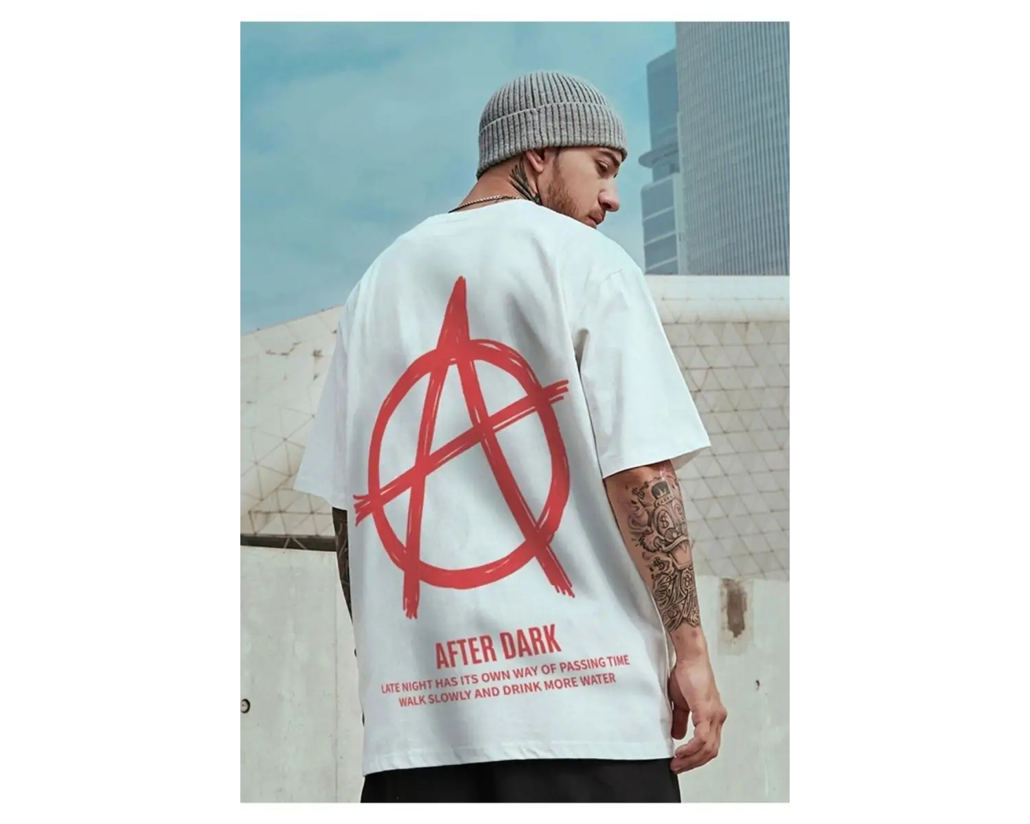 Unisex Örme After Dark Baskılı