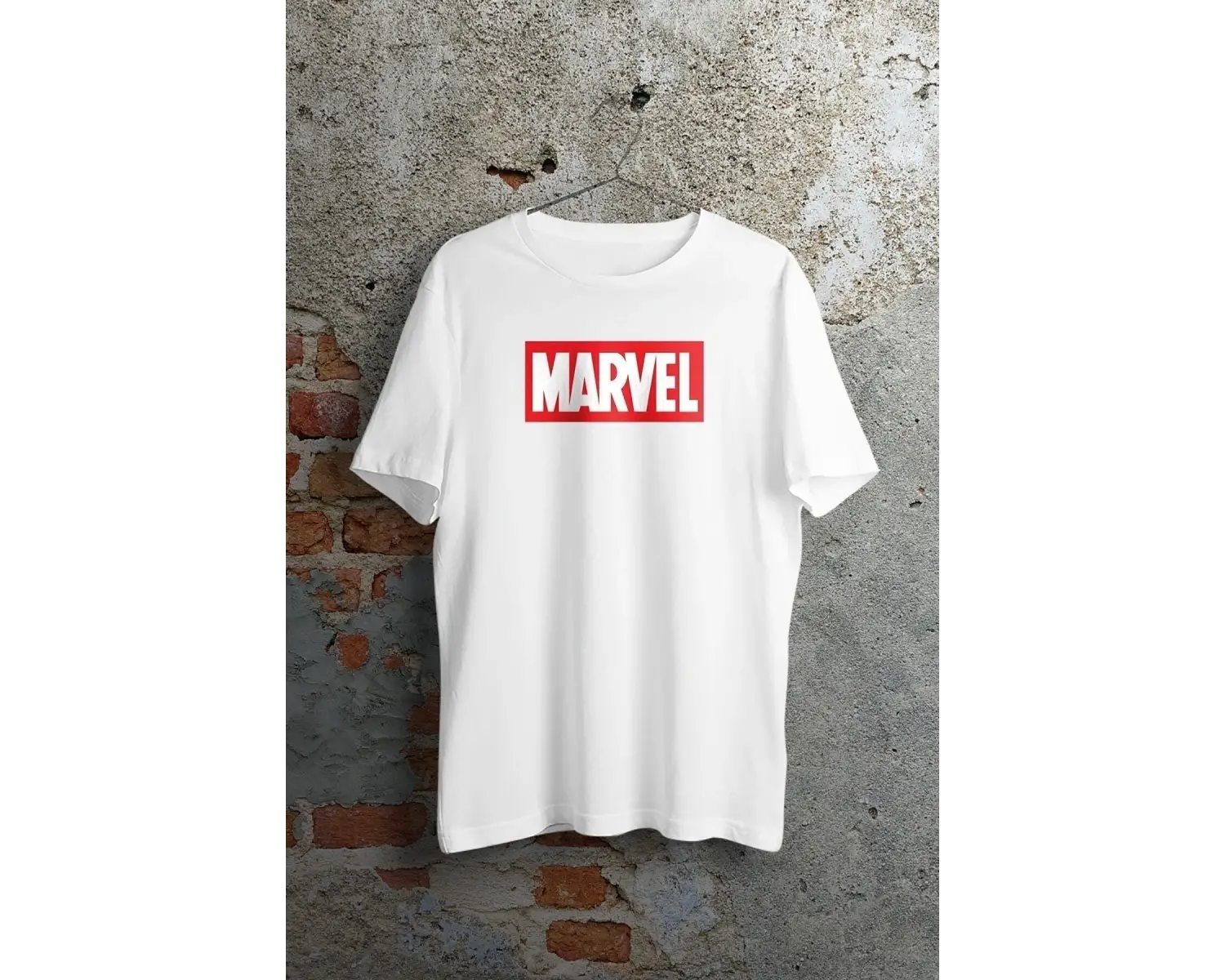 Unisex Örme Marvel Logo Baskılı