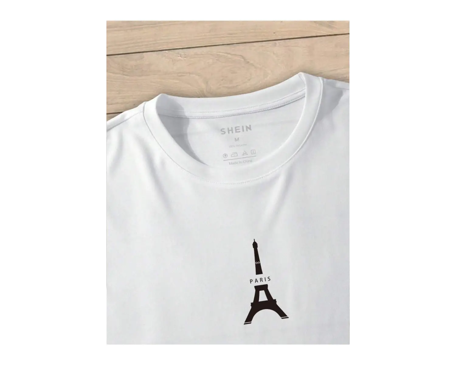 Unisex Oversize Eyfel Kulesi Baskılı T-shirt