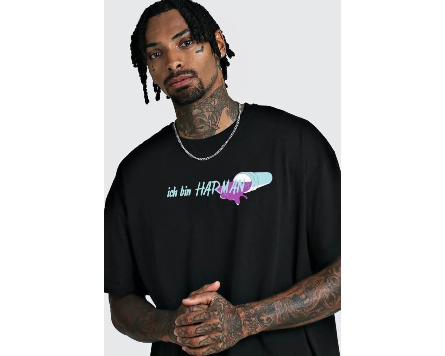 Unisex Oversize Harman Bisiklet Yaka