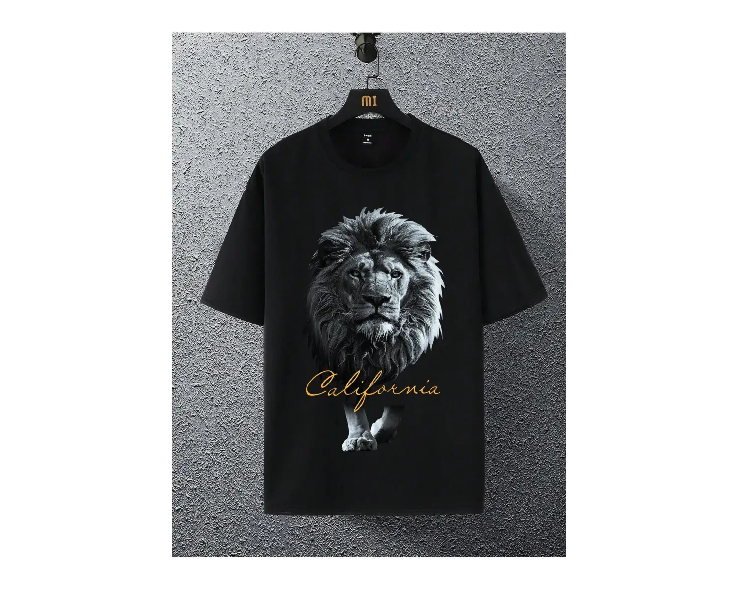 Unisex Oversize Kalıp Aslan & Harf Grafikli Harajuku Style