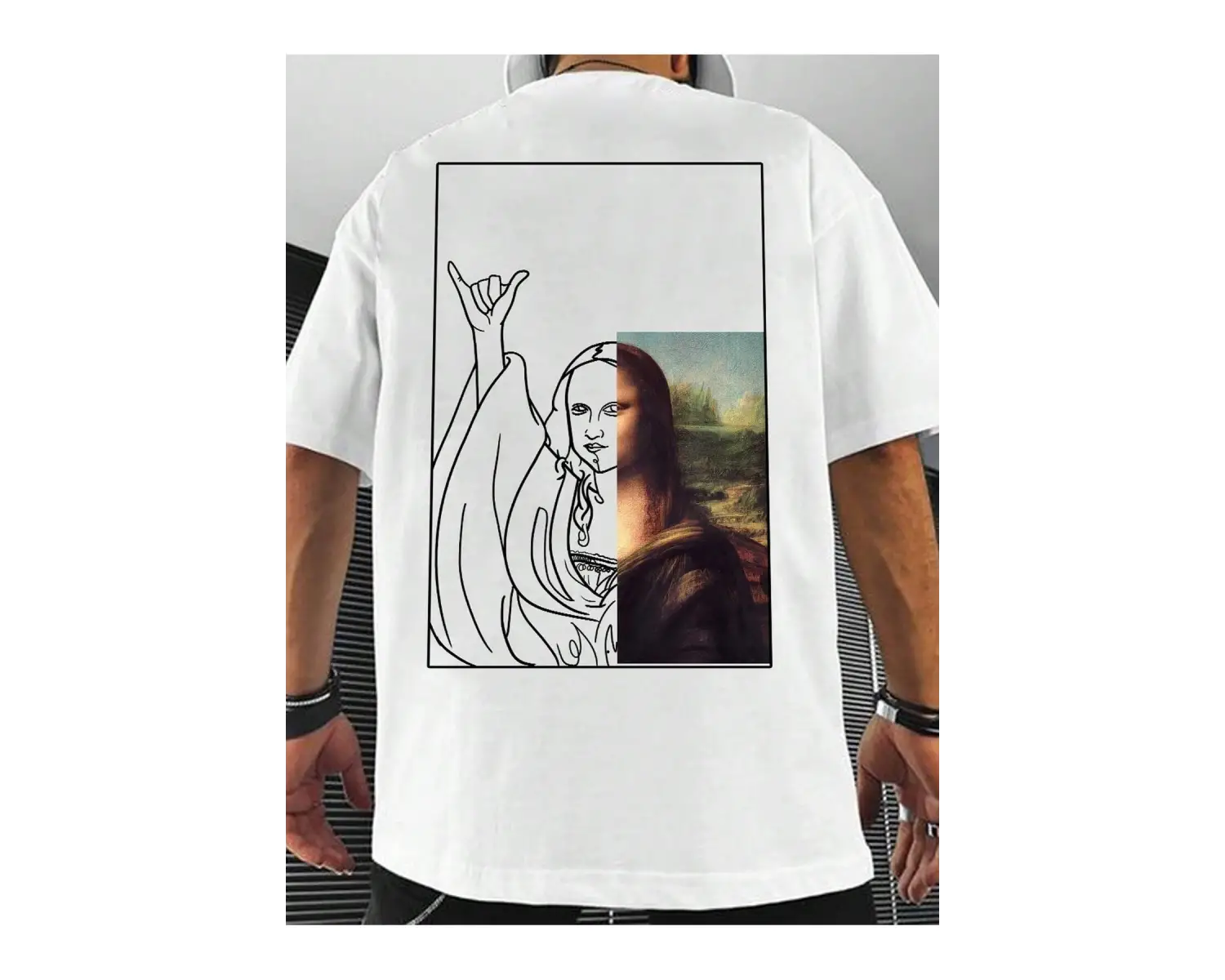 Unisex Oversize Kalıp Figürlü Grafik Harajuku Style