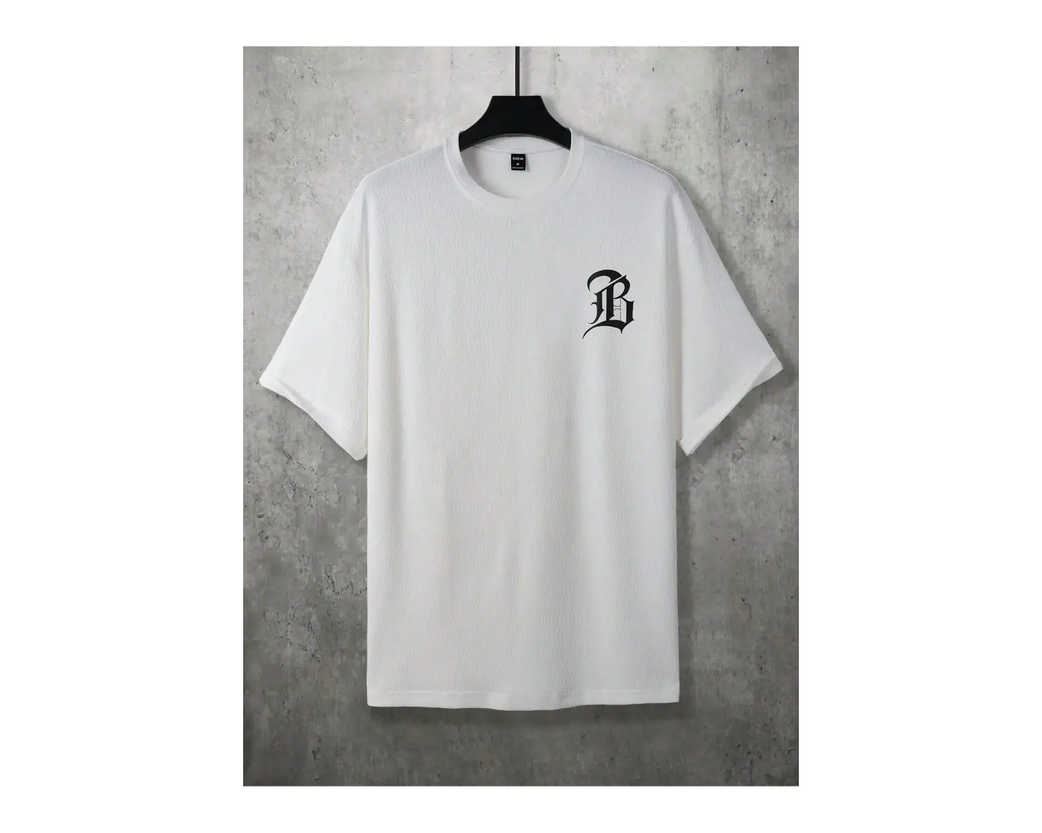 Unisex Oversize Kalıp Mektup Grafik Damla Omuz Harajuku Style