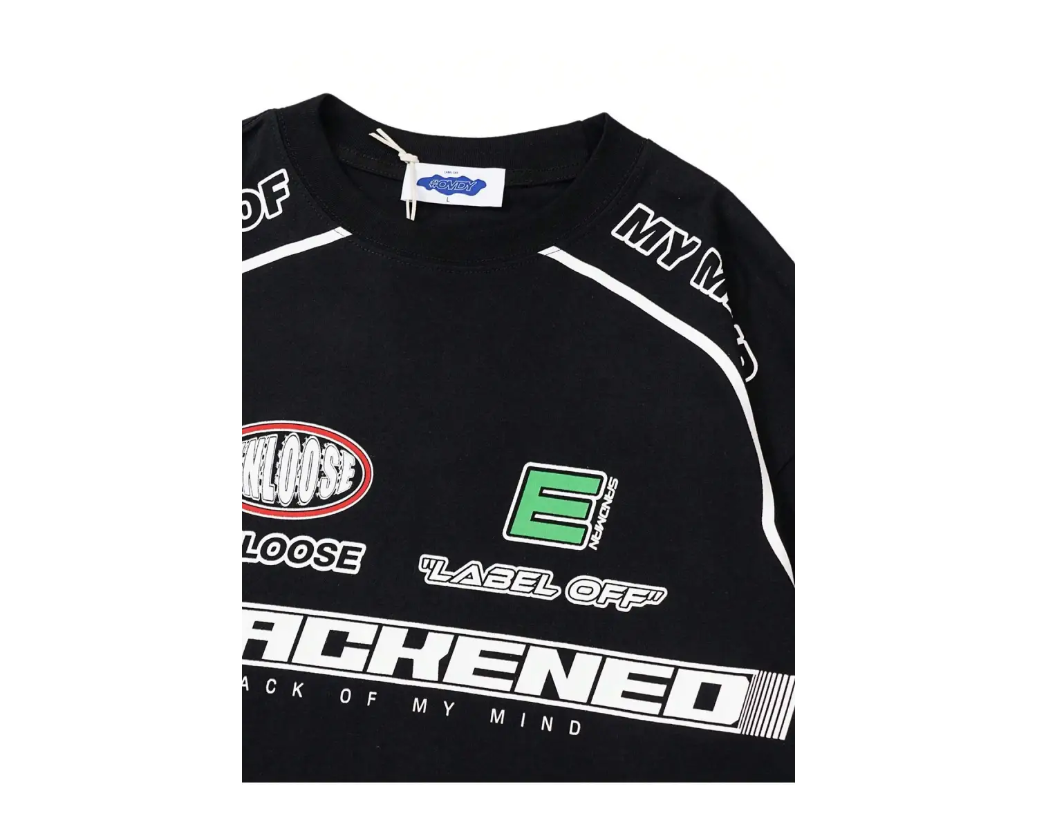 Unisex Oversize Kalıp Sloganlı Grafik Harajuku Style