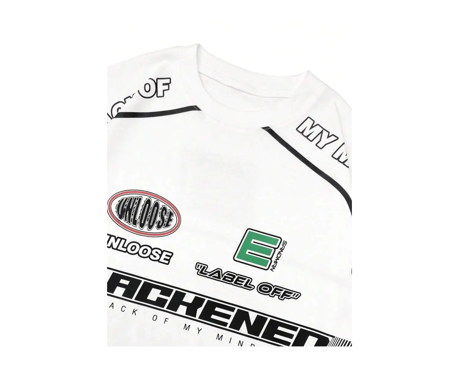 Unisex Oversize Kalıp Sloganlı Grafik Harajuku Style