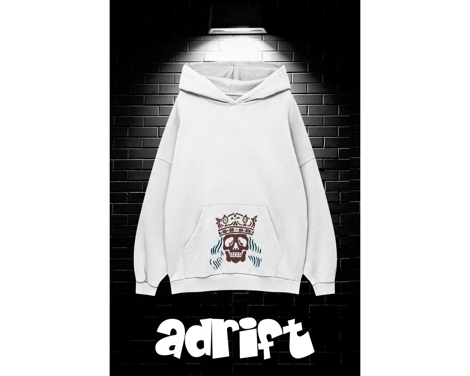 Unisex Oversize Kapüşonlu Kanguru Cepli Get High Stay High Baskılı Sweatshirt Hoodie Beyaz