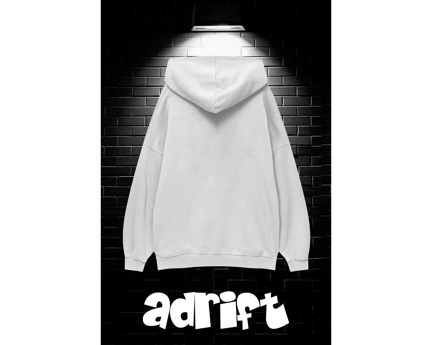 Unisex Oversize Kapüşonlu Kanguru Cepli Timberwolves Baskılı Sweatshirt Hoodie Beyaz